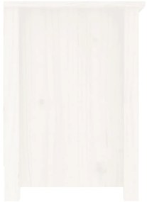 Móvel de TV 103x36,5x52 cm madeira de pinho maciça branco