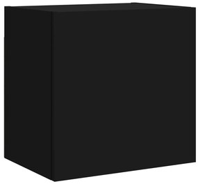 Móveis parede p/ TV 2pcs 40,5x30x40 cm derivados madeira preto