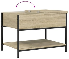 Mesa de centro 70x50x50 cm deriv. madeira/metal carvalho sonoma
