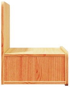 Mesa de Cabeceira Montada na Parede com gaveta Castanho-mel