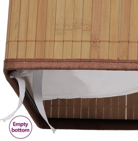 Cesto retangular para roupa suja bambu natural