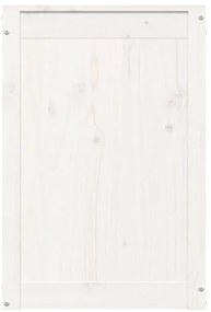Caixa para roupa 44x44x66 cm madeira de pinho maciça branco
