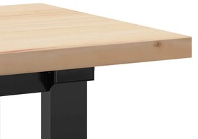 Mesa de centro estrutura em O 160x40x45,5cm pinho/aço