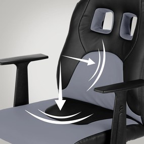 Cadeira de escritório para crianças Fun preto/cinzento