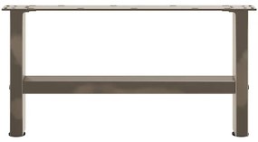Pés para mesa de centro em aço natural, 2 peças, 70x (30-31) cm, aço