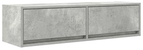 Armário para TV Cinza Concreto 100x31x25,5 cm Madeira Engenharia