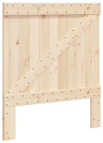 Estrutura de cama com cabeceira 90x200 cm pinho maciço cinzento