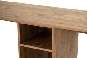Secretária de Estudo Twin - Pinho Atlântico e Preto - 240 x 74 x 60 cm