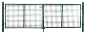 Portão Jardim duplo 310 x 6 x 150 cm aço galvanizado Verde