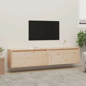 vidaXL Armários de parede 2 pcs 80x30x35 cm madeira de pinho maciça