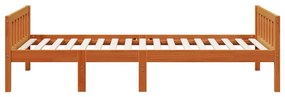 Cama de criança sem colchão 75x190 cm pinho maciço castanho-mel