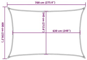 Para-sol estilo vela 160 g/m² 6x7 m PEAD verde-claro