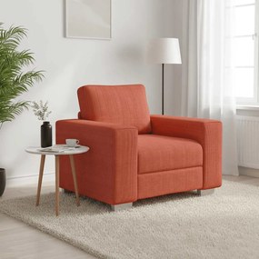 vidaXL Poltrona 100x77x82 cm tecido corduroy laranja vermelho