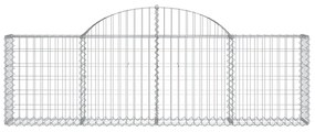 Cestos gabião arqueados 18pcs 200x30x60/80 cm ferro galvanizado