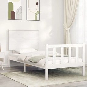 vidaXL Cama sem colchão 90x200 cm madeira de pinho maciça branco