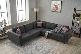 Sofá de Canto Kale – Antracite – 258x83x258 cm