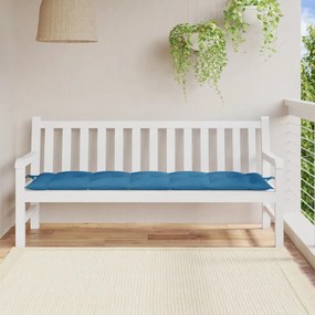 Almofadão p/ banco jardim 180x50x7 cm mesclado tecido azul
