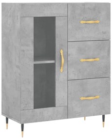 Armário alto 69,5x34x180 cm derivados de madeira cinza cimento