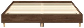 Estrutura de cama sem colchão 150x200 cm carvalho castanho
