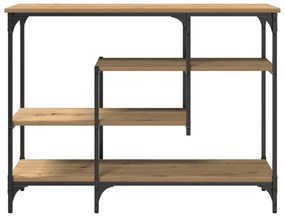 Mesa de Consola vidaXL Carvalho Artesanal 100x35x75 cm Madeira Engenha