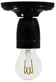 Fermaluce Color il punto luce colorato in porcellana da parete o soffitto - Preto / Não