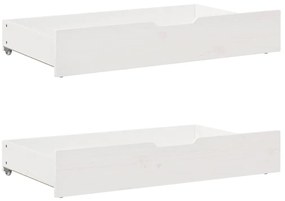 Sofá-cama c/ gavetas 90x200cm madeira de pinho maciça branco