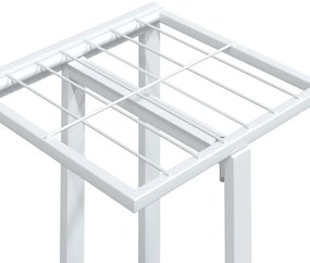 Suporte vasos c/ 5 prateleiras e rodas 44x23x100cm ferro branco