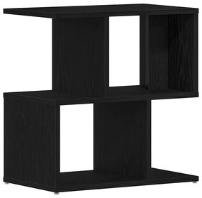 Criado-mudo vidaXL Black Oak 50x30x51,5 cm Madeira de Engenharia