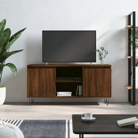 vidaXL Móvel de TV 104x35x50 cm derivados de madeira carvalho castanho