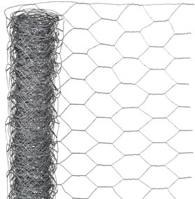 Nature Rede de arame hexagonal 0,5x10 m 25 mm aço galvanizado