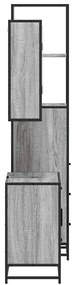 3 pcs Conjunto móveis casa de banho madeira proc. cinza sonoma