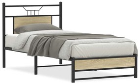 vidaXL Estrutura cama s/ colchão derivados de madeira carvalho sonoma