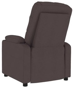 Poltrona de massagens tecido castanho-escuro