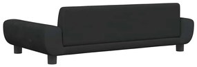 Sofá infantil 100x54x33 cm veludo preto