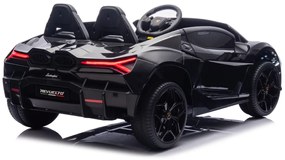 Carro elétrico para Crianças 2 Lugares Lamborghini Revuelto XL 24V 4x4 Rodas Espuma EVA, Assento Couro ecológico Preto