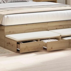 Camas de armazenamento Carvalho Artisan 160x36,5x16,5 cm Madeira desen