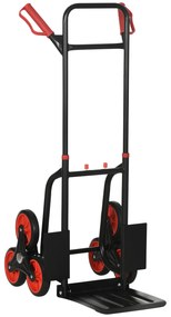 DURHAND Carrinho de mão de escada dobrável com rodas Carrega 150 kg de