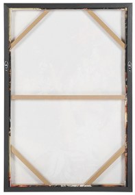 Quadro com motivo de figura feminina e flores multicolor 63 x 93 cm CIVAGO Beliani