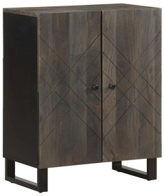 vidaXL Aparador preto 60x33x75 cm madeira de mangueira maciça