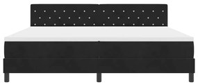 Cama Box Spring vidaXL com Colchão Preto 200x200 cm Veludo