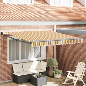 vidaXL Toldo Retrátil Multicor 300x250 cm Tecido