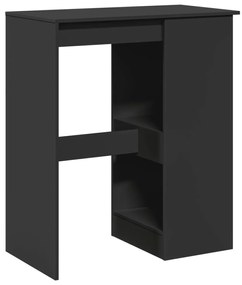 Mesa de bar com prateleiras derivados de madeira preto