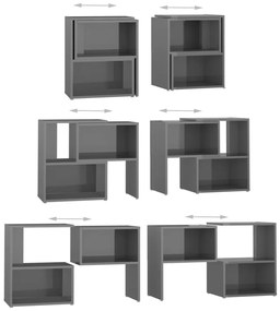 Móvel de TV 104x30x52 cm derivados de madeira cinza brilhante