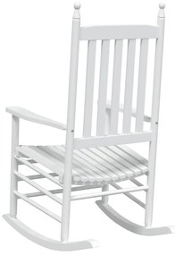 Cadeiras baloiço c/ assentos curvos 2 pcs abeto maciço branco