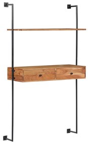 vidaXL Secretária de parede 90x40x170 cm madeira de acácia maciça