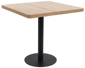 Mesa bistrô 80x80 cm MDF castanho-claro