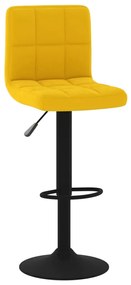 Bancos de bar 2 pcs veludo amarelo mostarda