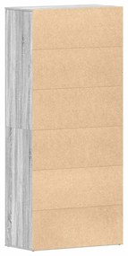 Cabide de Sapatos Cinza Sonoma 80x39x180 cm Madeira Engenharia