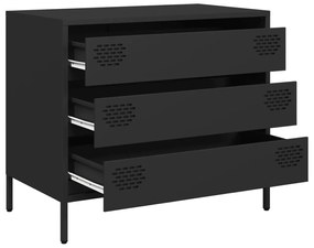 Aparador 68x39x58,5 cm aço laminado a frio preto