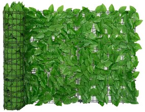 Tela de varanda com folhas verde 600x75 cm